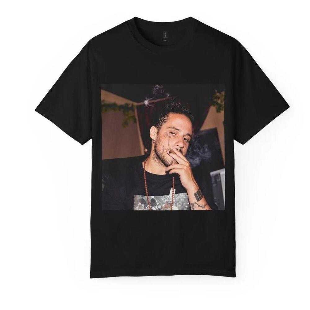 Black Cotton Streetwear Tee With A Bold Graphic Design